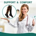 thumbnail image 5 of 2 Pairs Open Toe Zipper Copper Compression Socks for Women & Men Circulation 15-20 mmHg is Best Support for Athletic Running Cycling, Nursing, Travel, 5 of 6