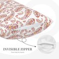 thumbnail image 2 of Plush Throw Pillow Covers, Paisley Pattern No.9095 Pillow Cases with Invisible Zipper, Breathable Microfiber Pillow Cases Standard Size for Sleeping Bedroom Sofa Living Room 20x30, 2 of 5