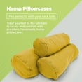 thumbnail image 5 of Hemp Fabric 5x14" Neck Roll Pillowcase - Soft Washable Neck Pillow Cover - Made in USA, Yellow, 5 of 9