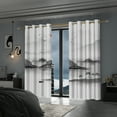 thumbnail image 3 of LFEEY Ink Landscape Blackout Curtains, Japanese Scenery, 42x63 inches, 2 Panels, 3 of 6