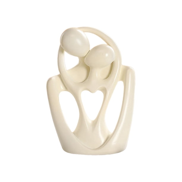 Figura de pareja abstracta Estatua de pareja abstracta Adorno artístico Escultura abstracta Beige
