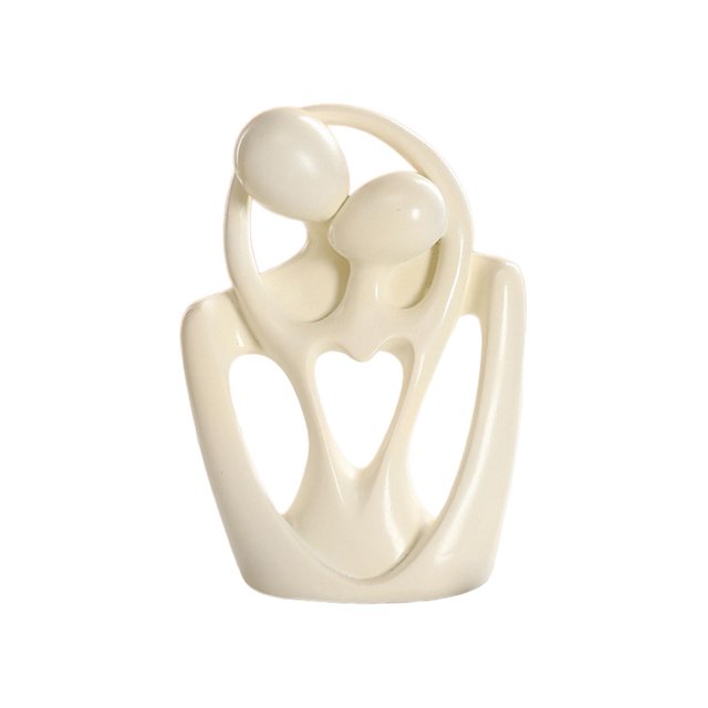 Figura de pareja Colección de estatuas de pareja Arte creativo Artesanía Escultura viviente Hogar Beige