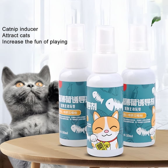 ACDANC 50ml Catnip Spray No Side Effect Relieve Stress Exclude Stray Hairs Pet Perfume Induction Spray for Indoor