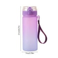 thumbnail image 3 of Meitianfacai 600ml（20 oz） Gradient Color Portable Water Bottle With Tea Infuser Leak-Proof Design One-Touch Open Lid For Easy Drinking Sports And Travel Essential, 3 of 6