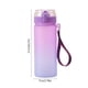 thumbnail image 3 of Botella de agua de plástico de gran capacidad con degradado | Vaso deportivo portátil de 600 ml y 800 ml con correa | Tapa con un solo botón y diseño a prueba de fugas para hombres, mujeres y e, 3 of 5