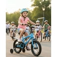 thumbnail image 4 of Naipo  14 Inch Kids Bike Girls and Boys Blue Bike with Removable Training Wheels, 4 of 14