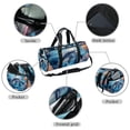 thumbnail image 2 of Dolphin Travel Tote Luggage Bag Yoga Gym Bags Sports Bag, Size 17.7 Inches with Interior Zipper Pocket and Large Capacity, 2 of 6