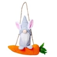 thumbnail image 2 of Adorno colgante de zanahoria de conejo de Pascua • Decoración de muñeca sin cara • Fibra de poliéster suave • Decoración colgante para fiestas de Pascua al aire libre • 1 pieza, 2 of 9