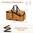 thumbnail image 6 of Kabaqoo Travel Duffel Overnight Bag Weekend Bag, Travel Gym Bag with Shoe Compartment, Brown, 6 of 7