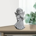 thumbnail image 4 of Figura de ángel de resina retro con hada para decoración de escritorio de Navidad Orando a la izquierda, 4 of 9
