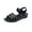 Black, variant on Xfvqtps Sandals for Women 2025 Thick Sole Hook and Loop Strap Open Toe Non Slip Walking Beach Summer Sandals Black