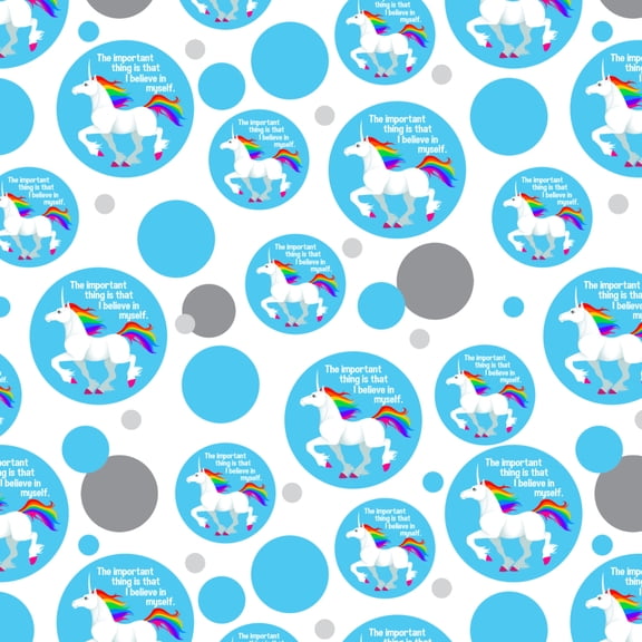 Unicorn The Important Thing is That I Believe in Myself Premium Gift Wrap Wrapping Paper Roll
