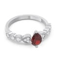 thumbnail image 3 of 1.25 Ct Natural Diamond Garnet Gemstone Wonderful Anniversary Ring for Women Solid 18K White Gold Size 8 by Diamond-Capitals, 3 of 8