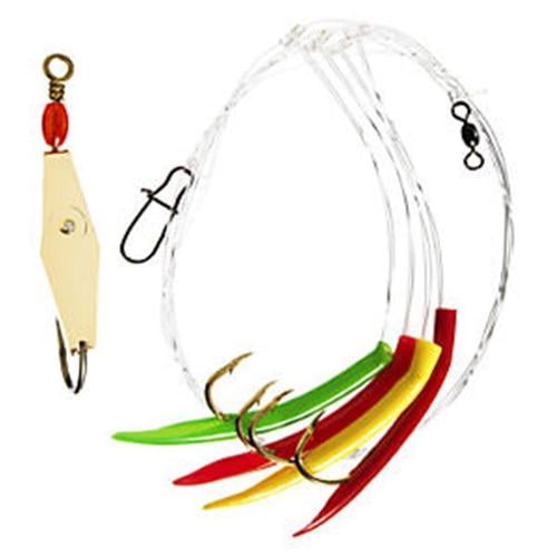 Clarkspoon Mackerel Tree Rig 4 Hook Gold Mustag 2.5 in