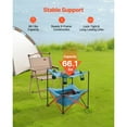 thumbnail image 3 of KFFKFF Folding Camping Table, Portable Lightweight Outdoor Picnic Table, Durable 600D Oxford Fabric with Waterproof Canvas, Includes 4 Cup Holders and Carry Bag, Ideal for Camping, Tailgating, Blue, 3 of 9