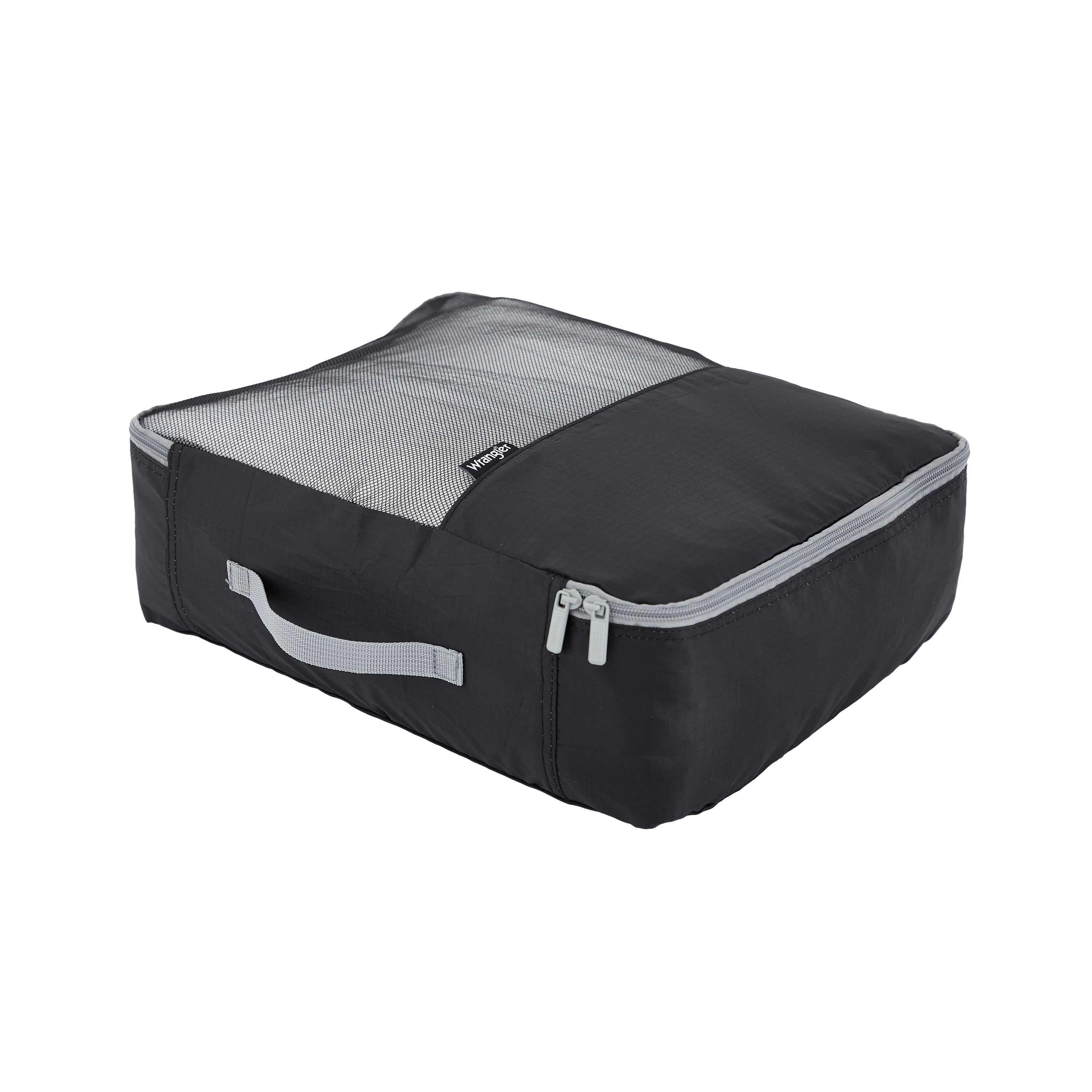 Wrangler 4 Piece Expandable Hard Side Spinner Luggage Set with Packing Cubes, Black