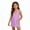Purple, variant on HAOTAGS Girls Racerback Dresses 7-8,Tween Halter Solid Pocket V-Neck Playsuit Sleeveless Tank Dress Hot Pink