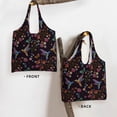 thumbnail image 3 of Xecao's Humming Bird And Tropical Flowers Canvas Tote Bag is a versatile choice for women, serving as a stylish beach bag, shopping bag,and reusable grocery bag., 3 of 5