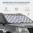 thumbnail image 4 of Fotbe Donut with the USA Fag Juego de 2 Piezas de Parasoles para Parabrisas | Bloqueador Solar para Auto | Accesorios Plegables para Protección Solar Interior-Medium, 4 of 6