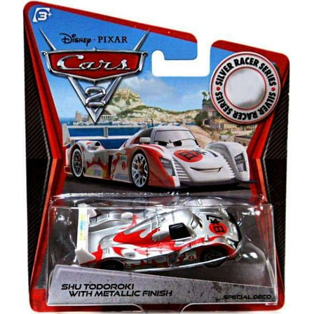 Disney Cars Silver Racer Series Shu Todoroki with Metallic Finish Diecast Car