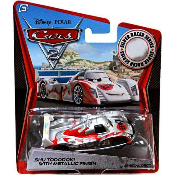 Disney Cars Silver Racer Series Shu Todoroki with Metallic Finish Diecast Car