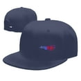 thumbnail image 4 of DouZhe Flat Brim Cap Snapback Hat, America Eagle Prints Adjustable Blue Adult Baseball Cap, 4 of 6