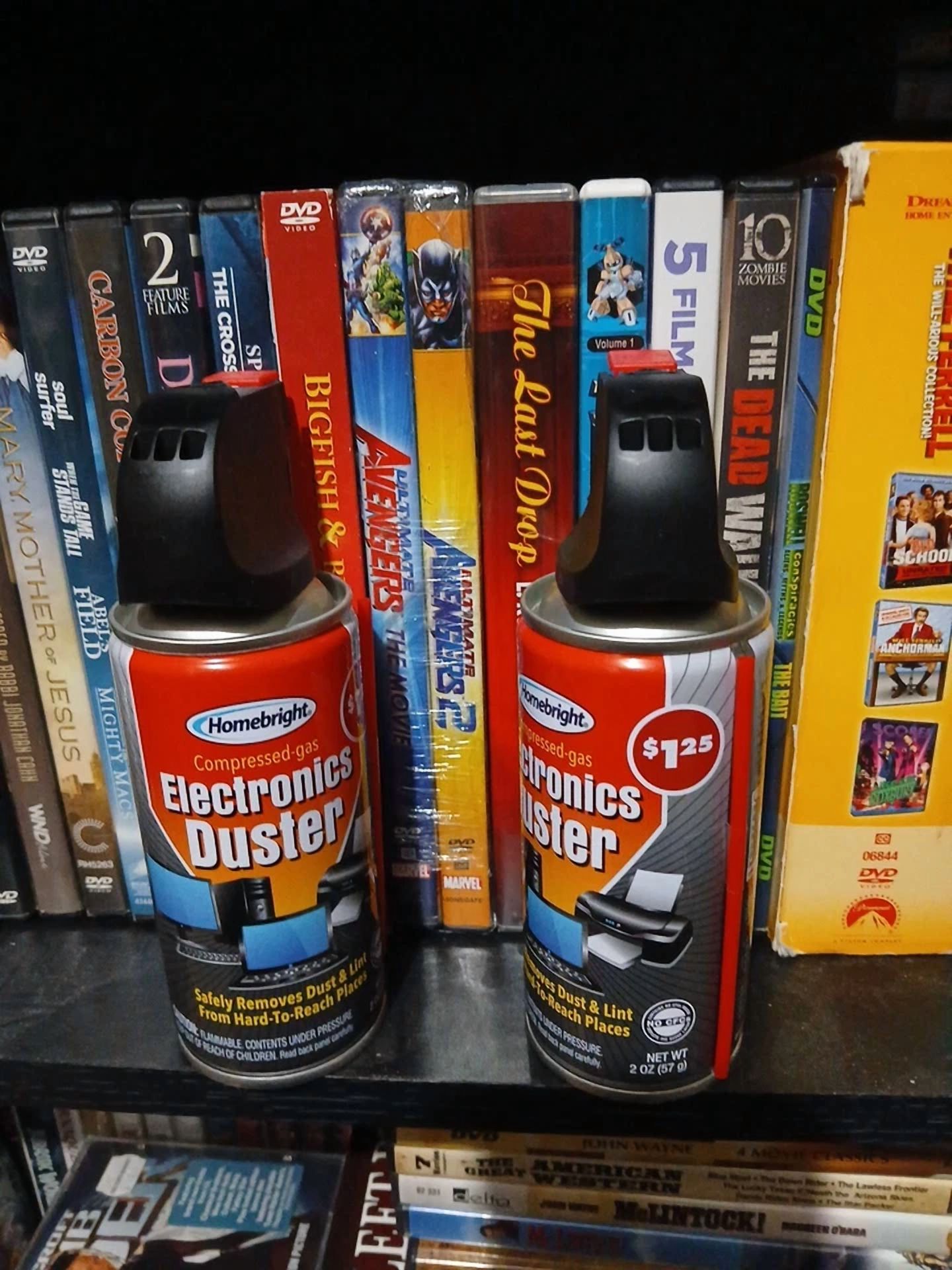 CIRCLE- 2 Cans - New Air Duster Spray Electronics 2 Oz Computer Games Systems Cleaner