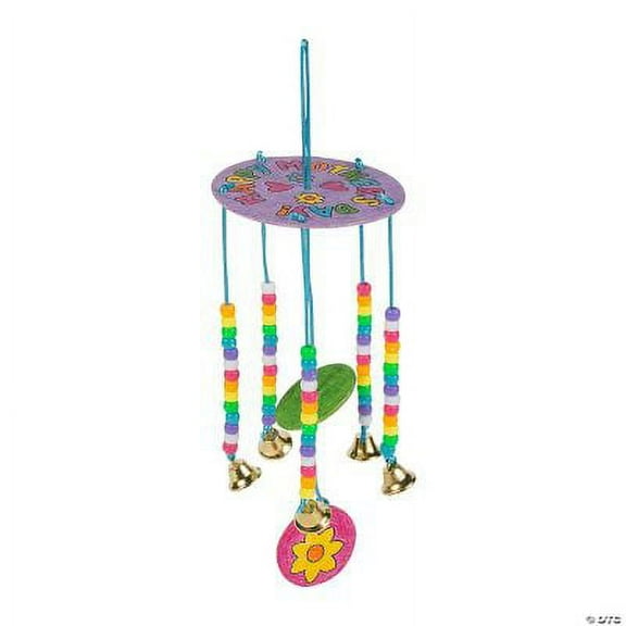 Color Your Own Mother’s Day Wind Chimes Craft Kit, Mother's Day, Craft Kits, 12 Pcs