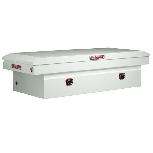 Weather Guard Tool Box 126-3-04 Crossover; Single Lid; Powder Coated; White; Steel; 11 Cubic Feet Capacity