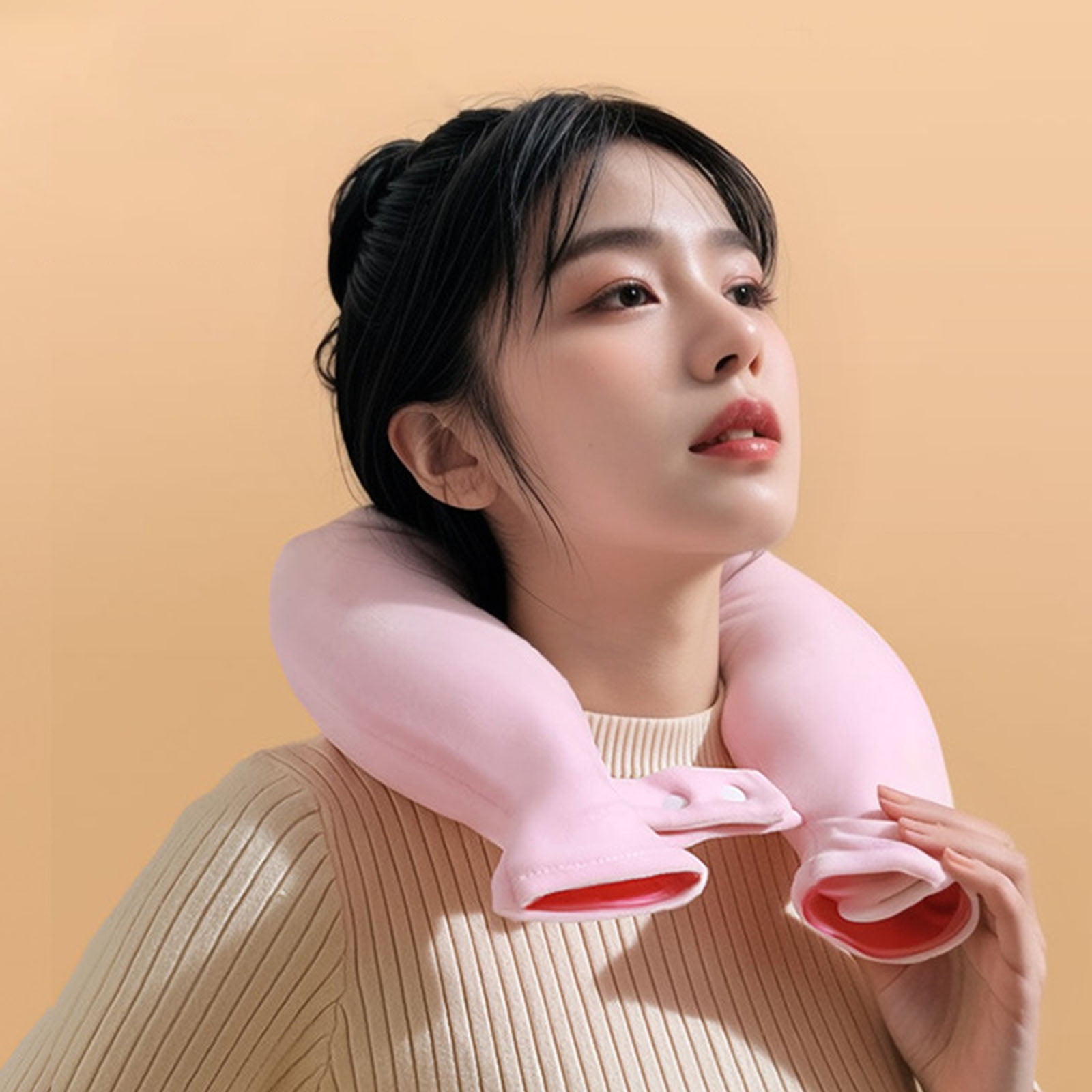 Neck Heating Pad With Hot Water Filling U Shape Design Hot Compress Water Bottle For Office And Travel Neck Shoulder Warm