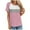 Pink1, variant on yillto Womens Basic Short Sleeve Shirts Round Neck Color Block Summer Causal Tshirts Loose Comfy Tee