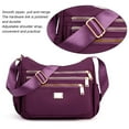 thumbnail image 3 of Women Fabric Multi Pocket Bag Ladies Travel Handbag-Purple, 3 of 5
