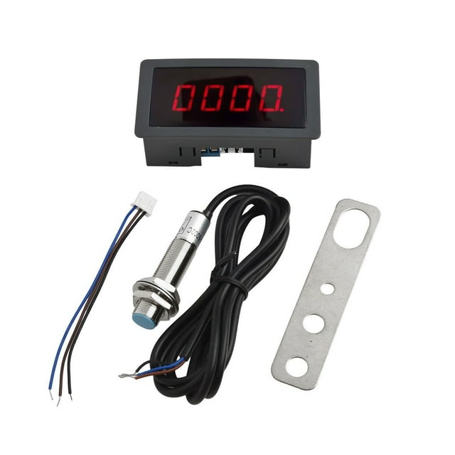 Digital LED Tachometer AC110-230V RPM Motor Tachometer with Hall ProximitySwitch red