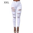 thumbnail image 1 of Qarigey Jeans Cintura alta Pantalones de mezclilla ajustados Mujer Pantalones largos ajustados Prendas para la parte inferior del cuerpo Blanco XXL, 1 of 5