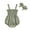 Green, variant on Elippeo Baby Girls 2Pcs Summer Outfits 3 6 12 18 Months Sleeveless Frill Smocked Strap Romper with Headband Set