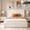 White, variant on Full Size Bed Frame with Lift Up Storage, Corduroy Upholstered Platform Bed with Wingback Headboard, No Box Spring Needed, Hydraulic Storage, Orange