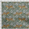 thumbnail image 4 of Soimoi Animals Printed, Cotton Fleece, Fabric by The Yard Sewing DIY Stretch Fabric 56 Inches Wide, WarmFabric for Hats, Coats, Gloves, Blankets, Dusty Teal Green, 4 of 5