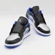 thumbnail image 4 of 553558-007 N I-K-E A i r-Jor-dan 1 Low Black Game Royal Metallic Platinum (Men's), 4 of 6