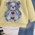 thumbnail image 5 of Toddler Baby Girl Fall Clothes 9 12 Months 2T 3T 4T 5T Shirt Long Sleeve Crewneck Sweatshirt Pants Winter Fashion Outfit 6-12 Months Light Yellow Size 2-3 Years, 5 of 5