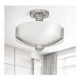 thumbnail image 2 of F22006-80-Sunset Lighting-Hadley - 3 Light Semi-Flush Mount   Bright Satin Nickel Finish with Opal, 2 of 4