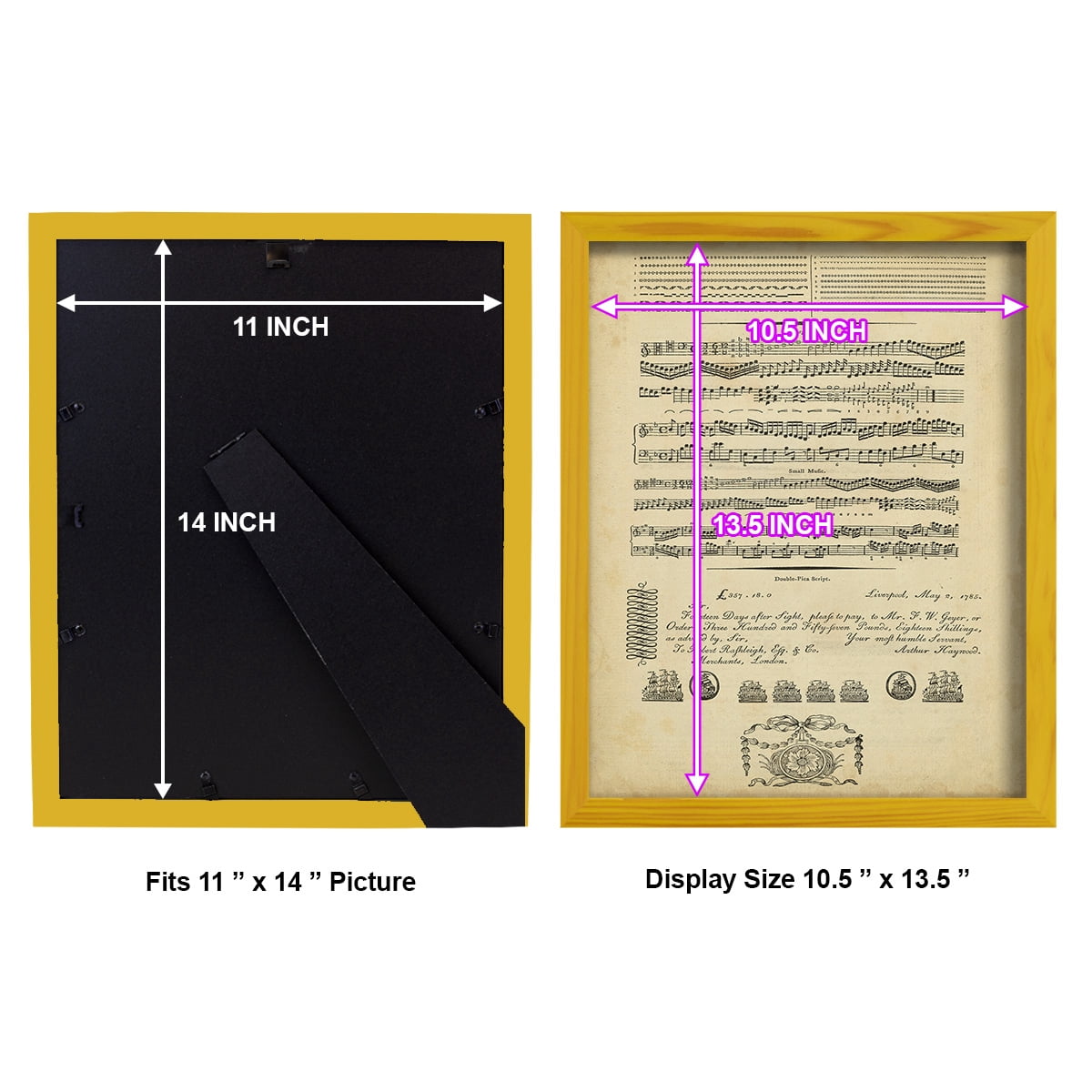 Deckled Encyclopediae V (AS) -Framed Print w/glass-Sunflower Yellow