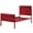 Red, variant on Contemporary red twin slat bed with recessed panels for bedroom decoration