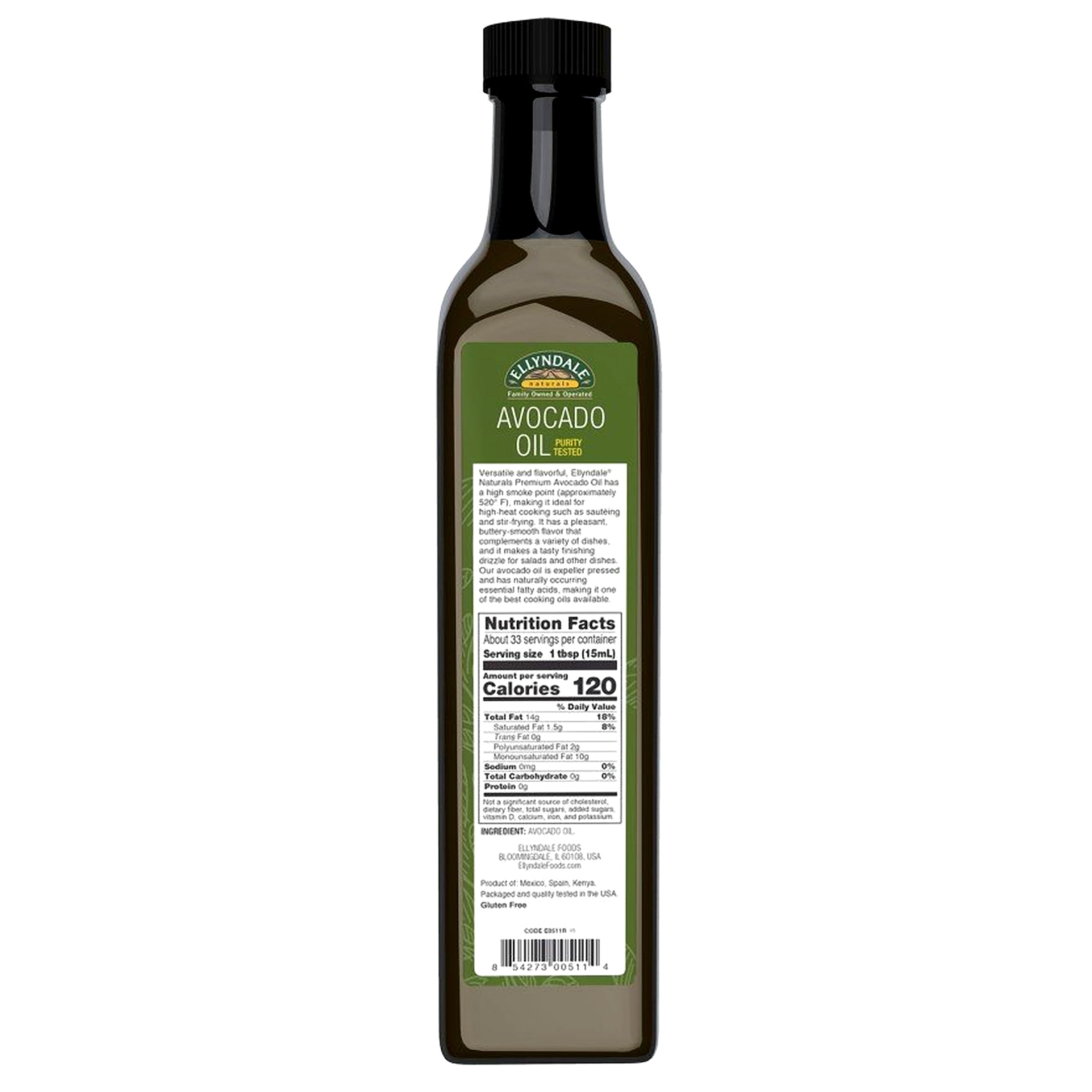 Ellyndale Naturals Expeller Pressed Avocado Oil, 16.9 Fl Oz