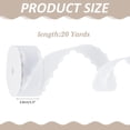 thumbnail image 2 of 20 Yards Translucent Polyester Wavy Edged Lace Trim for Sewing Decoration White 1-1/2 inch(38mm), 2 of 9