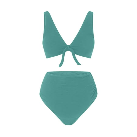 Lojoutye 2025 Women s Maternity Soild Swimsuit Maternity Swimsuit with Adjustable Straps Tropical Halter Boyshorts Bowknot Pregnancy Bathing Suit Swimsuit Swimwear Set