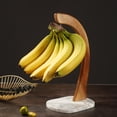thumbnail image 6 of jalz jalz Banana Hanger Marble Base,Modern Banana Holder Tree Stand with Hook for Home or Bar(White), 6 of 7