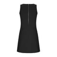 thumbnail image 6 of Summer Dresses for Women 2025, Woman Fashion Comfortable Summer Solid Color Sleeveless Round-Neck Dress(Black,S), 6 of 6