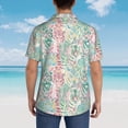 thumbnail image 6 of Goofa Watercolor Tiger Hawaiian Shirt for Men, Unisex Summer Beach Casual Short Sleeve Button Down Shirts,Aloha Tropical Floral print shirt-X-Large, 6 of 9