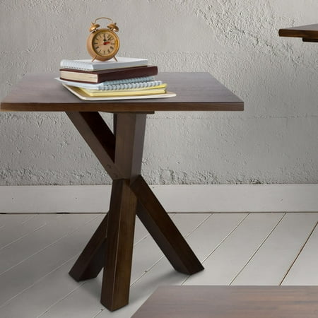 Ridgefield End Table With 1 Thick Solid Walnut Wood Top