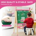thumbnail image 4 of Adjustable Wooden Toddler Art Easel with Magnetic Whiteboard and Chalkboard, Pink for Kids Ages 4-13, 4 of 6